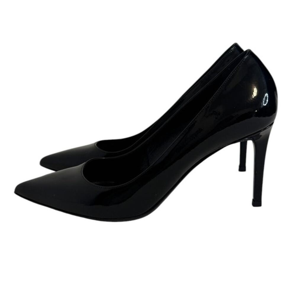 Saint Laurent Black Patent Leather Pointed Toe Heels Size 40 - Picture 4 of 12